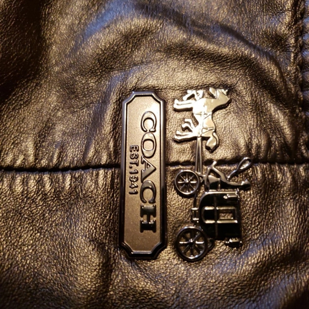 Coach silver shoulder purse